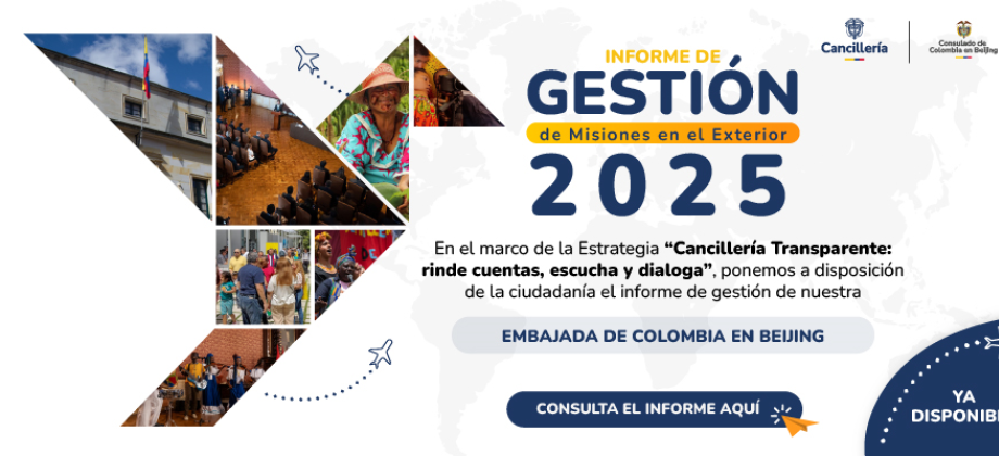Informe de rendición de cuentas consulado de Colombia en Beijing 2025